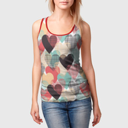 Женская майка 3D Сердечки - фото 2