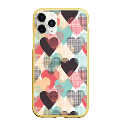 Чехол для iPhone 11 Pro матовый Сердечки