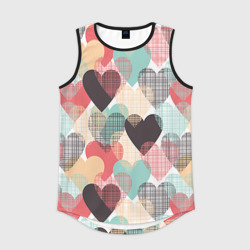 Мужская спортивная майка 3D Сердечки