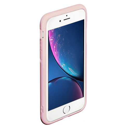 Чехол для iPhone 6Plus/6S Plus матовый Сердечки, цвет светло-розовый - фото 2