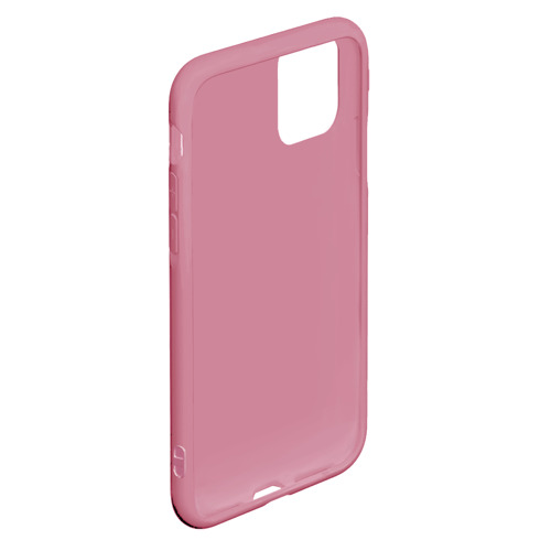 Чехол для iPhone 11 Pro Max матовый Сердечки, цвет малиновый - фото 4