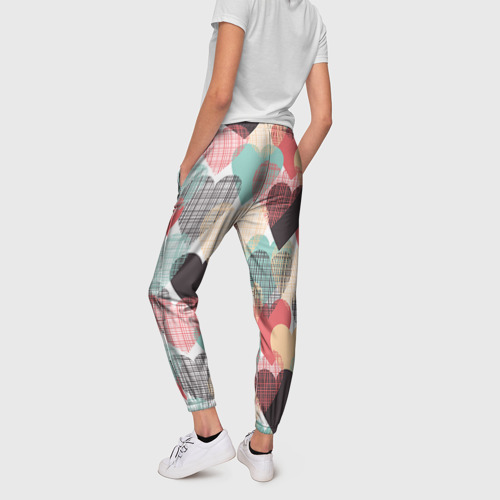Женские брюки 3D Сердечки, цвет 3D печать - фото 4