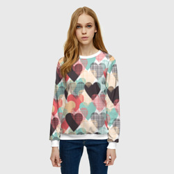 Женский свитшот 3D Сердечки - фото 2