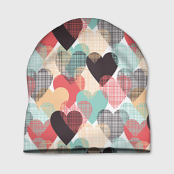 Шапка 3D Сердечки