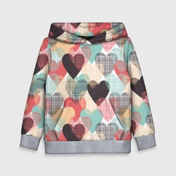 Детская толстовка 3D Сердечки