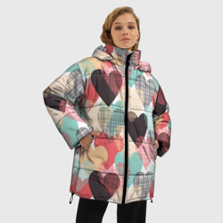 Женская зимняя куртка Oversize Сердечки - фото 2