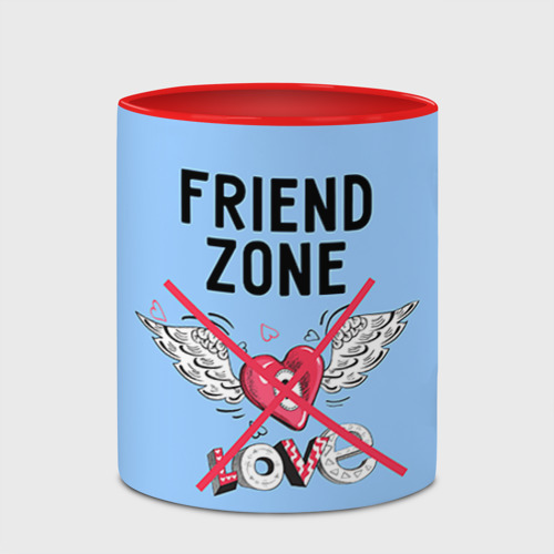 Кружка с полной запечаткой Friendzone, цвет белый + красный - фото 4