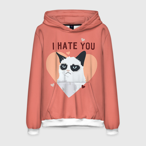 Мужская толстовка 3D I hate you Фото 01 Мужская толстовка 3D I hate you Фото 01