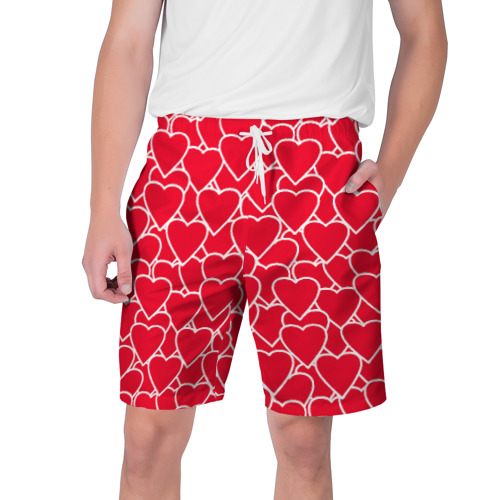 Мужские шорты 3D Сердца