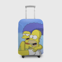 Чехол для чемодана 3D Гомер и Мардж