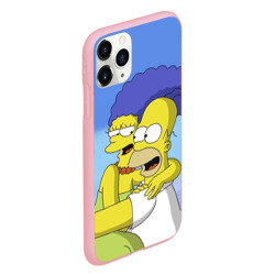 Чехол для iPhone 11 Pro матовый Гомер и Мардж - фото 2