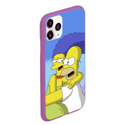 Чехол для iPhone 11 Pro Max матовый Гомер и Мардж - фото 2