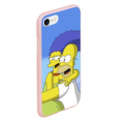 Чехол для iPhone 7/8 матовый Гомер и Мардж - фото 2