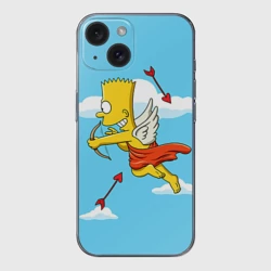 Чехол для iPhone 15 силиконовый с защитой камеры Барт амур