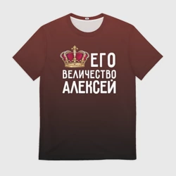 Мужская футболка 3D Алексей и корона