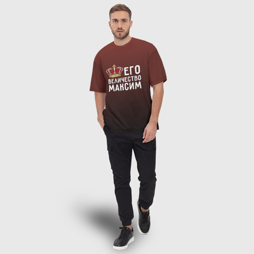 Мужская футболка oversize 3D Максим и корона, цвет 3D печать - фото 5