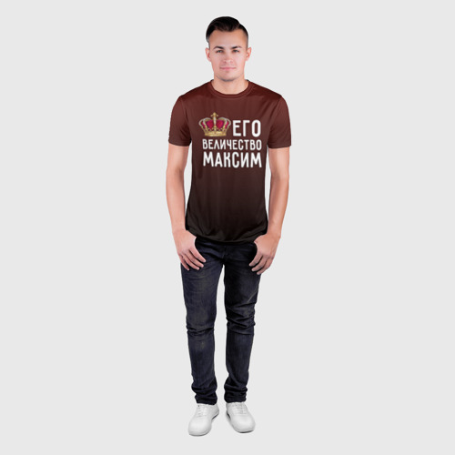 Мужская футболка 3D Slim Максим и корона, цвет 3D печать - фото 4