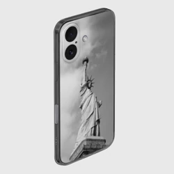 Чехол для iPhone 16 силиконовый с защитой камеры Статуя Свободы - фото 2