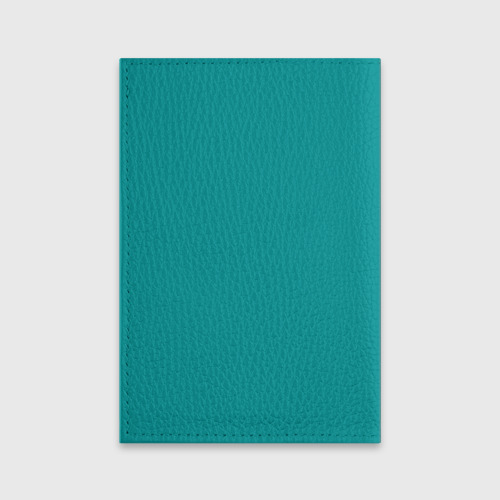 Обложка для паспорта матовая кожа Радуга, цвет бирюзовый - фото 2