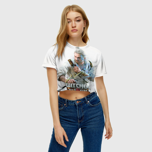 Женская футболка Crop-top 3D Witcher, цвет 3D печать - фото 4