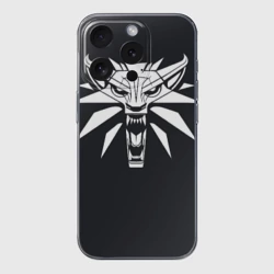 Чехол для iPhone 15 Pro силиконовый с защитой камеры Witcher