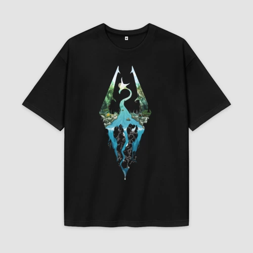 Мужская футболка Oversize хлопок premium Skyrim