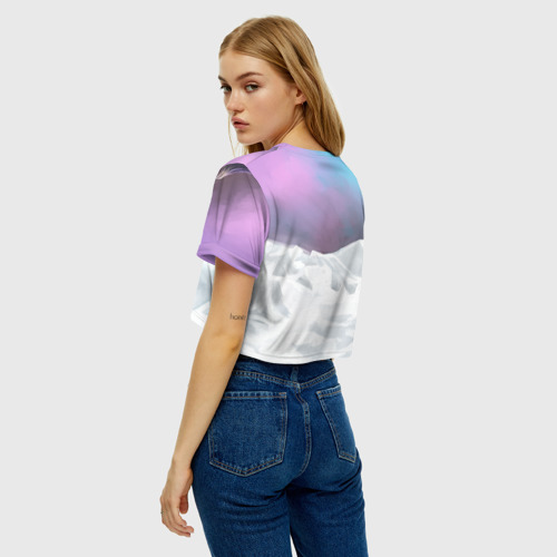 Женская футболка Crop-top 3D Olekseyproduction Няша, цвет 3D печать - фото 5