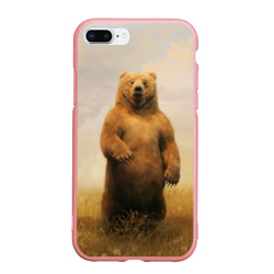 Чехол для iPhone 7Plus/8 Plus матовый Медведь в поле