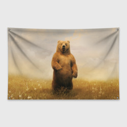 Флаг-баннер Медведь в поле