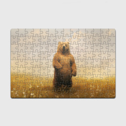 Головоломка Пазл магнитный 126 элементов Медведь в поле