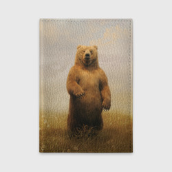 Обложка для автодокументов Медведь в поле