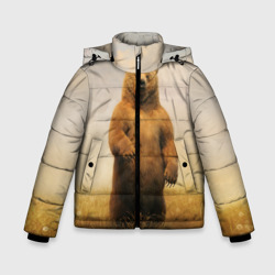 Зимняя куртка для мальчиков 3D Медведь в поле