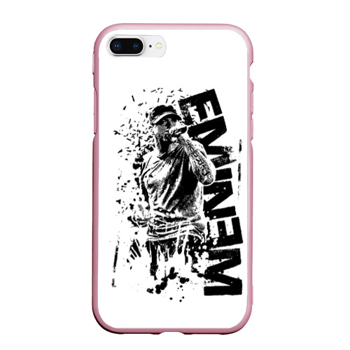 Чехол для iPhone 7Plus/8 Plus матовый Eminem, цвет розовый