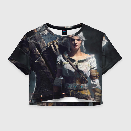 Женская футболка Crop-top 3D The Witcher 3 Wild Hunt