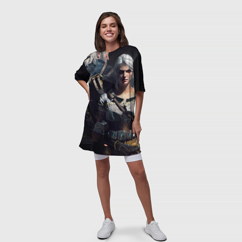 Платье-футболка 3D The Witcher 3 Wild Hunt, цвет 3D печать - фото 5