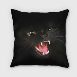 Подушка 3D Черный кот в темноте
