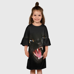 Детское платье 3D Черный кот - фото 2