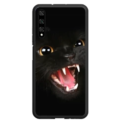 Чехол для Honor 20 Черный кот в темноте