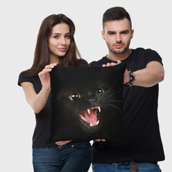 Подушка 3D Черный кот в темноте - фото 2