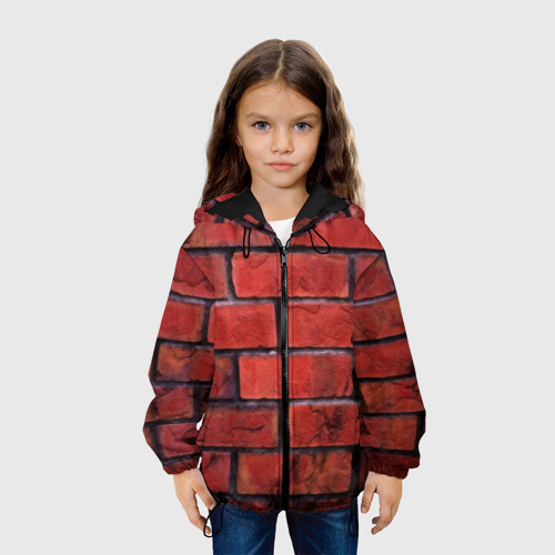 Детская куртка 3D Кирпич, цвет черный - фото 4