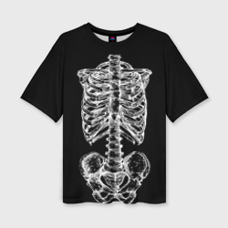 Женская футболка oversize 3D Скелет