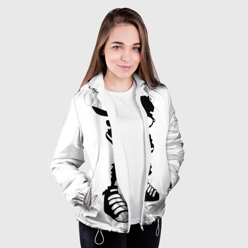 Женская куртка 3D Пацанчик, цвет белый - фото 4