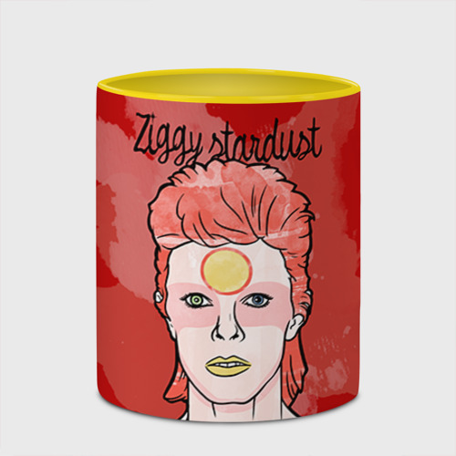 Кружка с полной запечаткой Ziggy Stardust, цвет белый + желтый - фото 4