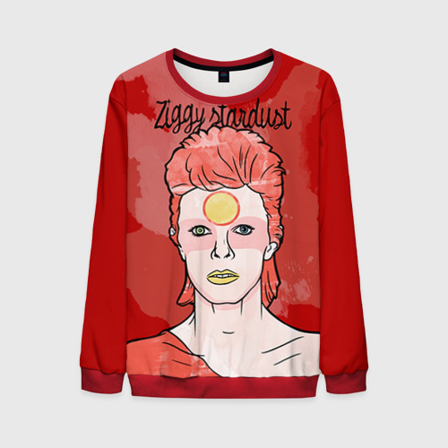 Мужской свитшот 3D Ziggy Stardust, цвет красный