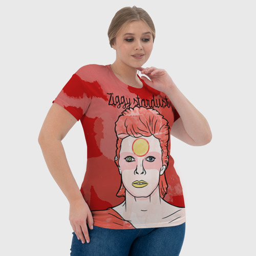 Женская футболка 3D Ziggy Stardust, цвет 3D печать - фото 6