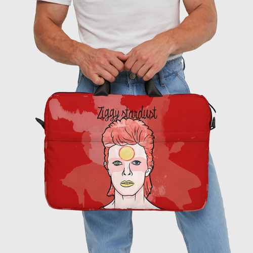 Сумка для ноутбука 3D Ziggy Stardust, цвет 3D печать - фото 5