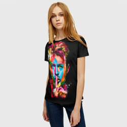 Женская футболка 3D Дэвид Боуи - фото 2