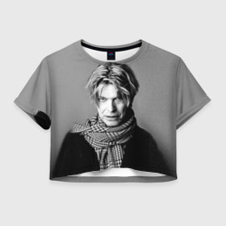 Женская футболка Crop-top 3D Дэвид Боуи