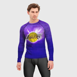 Мужской рашгард 3D Los Angeles Lakers - фото 2