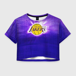 Женская футболка Crop-top 3D Los Angeles Lakers